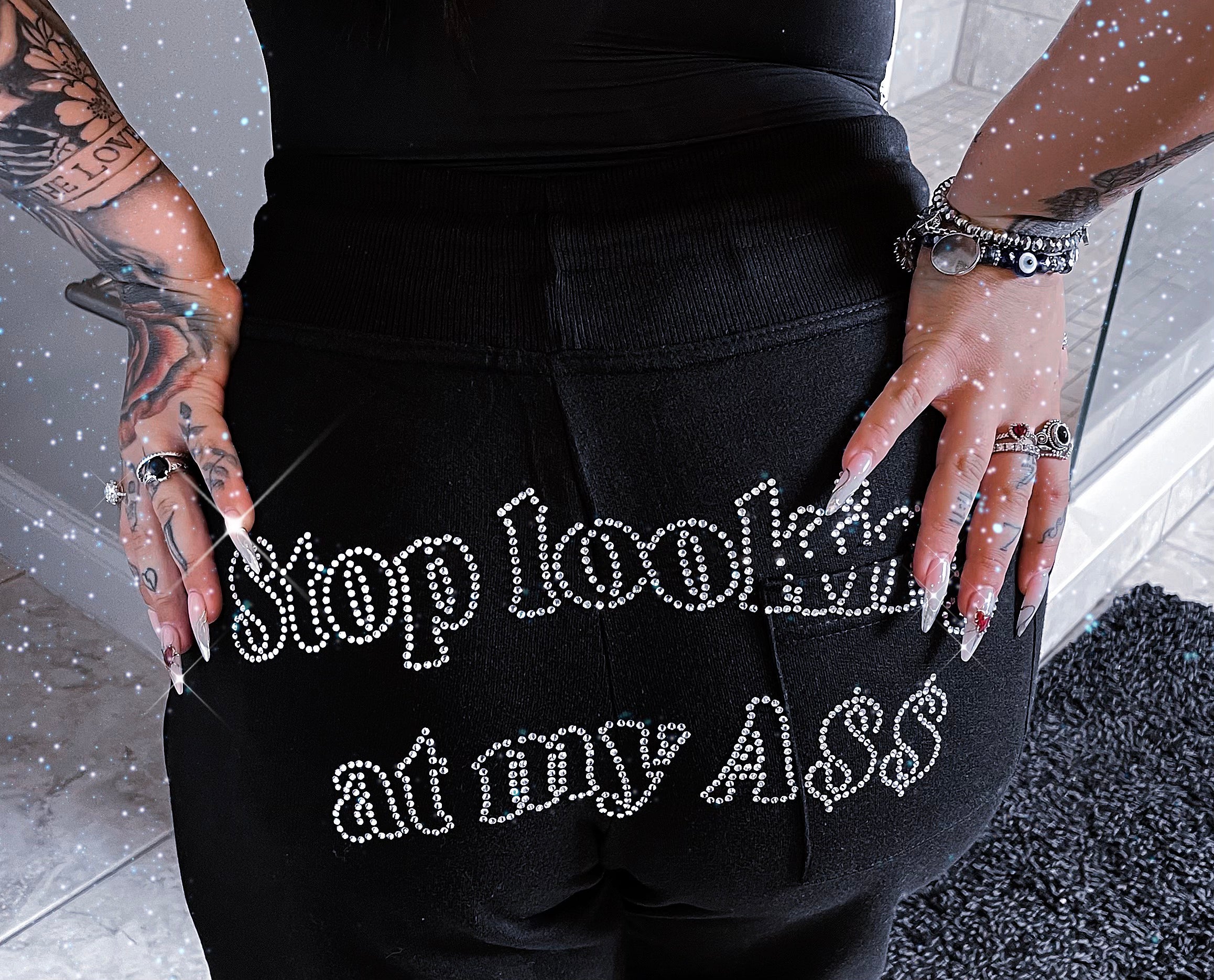 sfærisk Trafikprop Kvæle STOP LOOKING AT MY ASS PANTS – Stupid Love Clothing Co